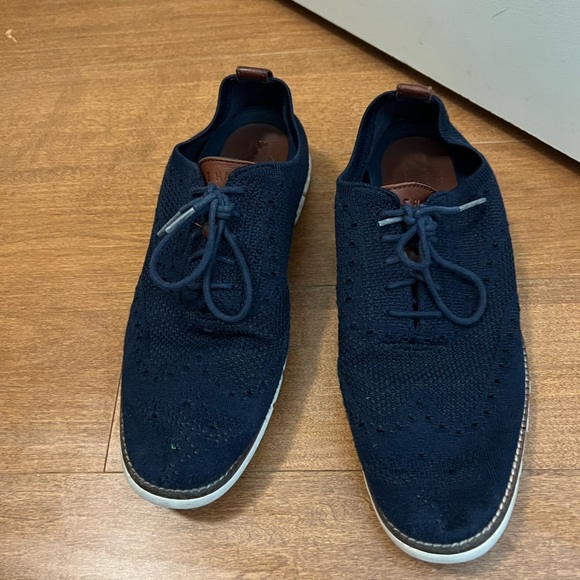 Cole Haan Zerogrand Navy Oxfords - Picture 2 of 9